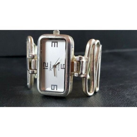 GENEVA Platinum Cuff Ladies Watch - 4029